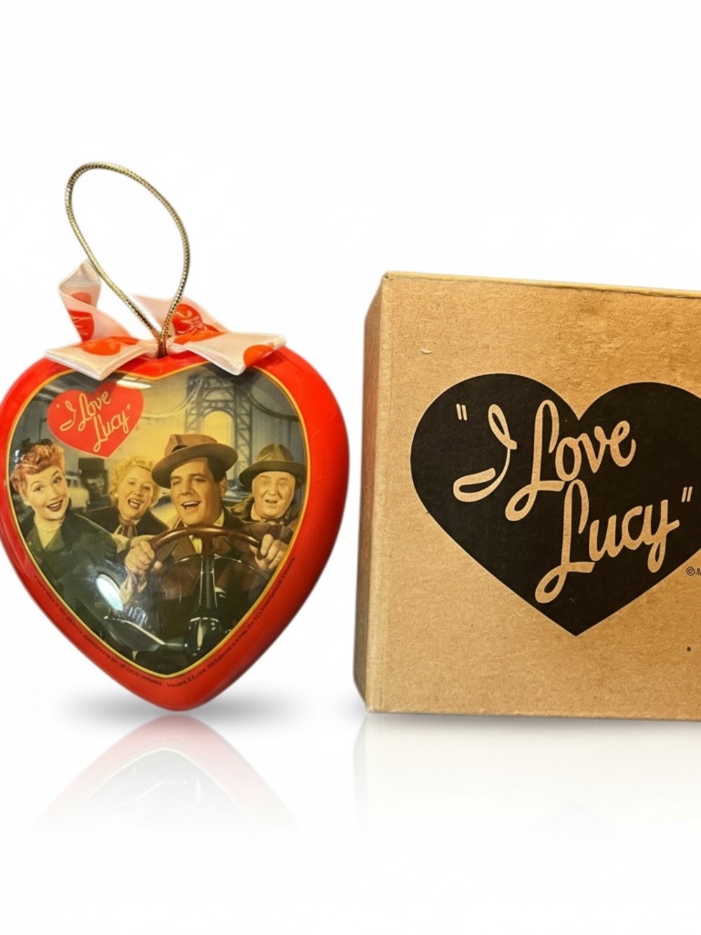🎬🎭”I Love Lucy”Heart-Shaped Holiday Ornament🎭🎬